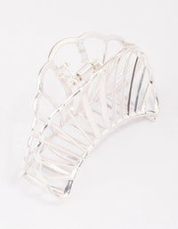 Silver Shell Cut-Out Hair Claw Clip - link has visual effect only