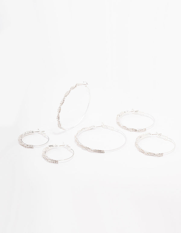 Silver Twisted Hoop Earring 3-Pack