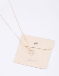 Rose Gold Pave Butterfly Pendant Necklace - link has visual effect only