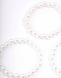 Gold Heart Pearl Bracelet 3-Pack - link has visual effect only