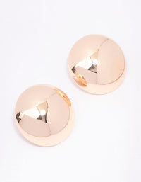 Gold Large Dome Stud Earrings - link has visual effect only