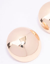 Gold Large Dome Stud Earrings - link has visual effect only