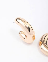 Gold Chunky Wide Hoop Earrings - link has visual effect only