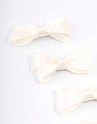 White Mini Hair Bows 5-Pack - link has visual effect only