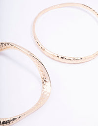 Gold Wavy Hammered Bangle Pack - link has visual effect only