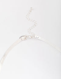 Silver Snake Chain Bow Necklace - link has visual effect only