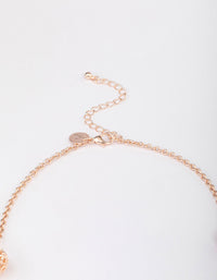 Rose Gold Decorative Diamante Long Necklace - link has visual effect only