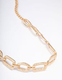 Gold Oval Link Chain Belt - link has visual effect only