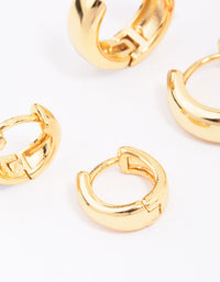 Gold Plated Graduating Hoop Earring 3-Pack - link has visual effect only