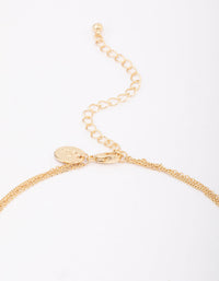 Gold Plated Trio Pearl Baguette Layered Necklace - link has visual effect only