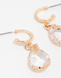 Cluster Quartz Snake Facet Hoop Earrings - link has visual effect only