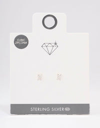 Sterling Silver Flower Stud Earrings - link has visual effect only