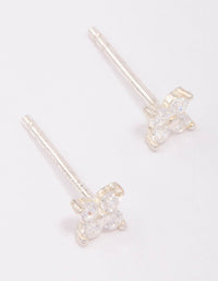 Sterling Silver Flower Stud Earrings - link has visual effect only