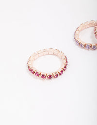 Rose Gold Bling Stretch Ring 3-Pack - link has visual effect only