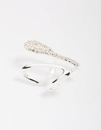 Silver Plated Bling Split Ring - link has visual effect only