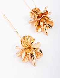 Gold Flower Burst Drop Earrings - link has visual effect only