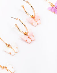 Gold Butterfly Drop Earring 3-Pack - link has visual effect only