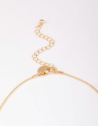 Gold Metal Flower Bolo Necklace - link has visual effect only