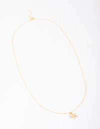 Gold Plated Sterling Silver Starfish Freshwater Pearl Chain Necklace - link has visual effect only