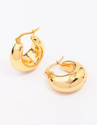 Waterproof Gold Plated Stainless Steel Full Bubble Hoop Earrings - link has visual effect only