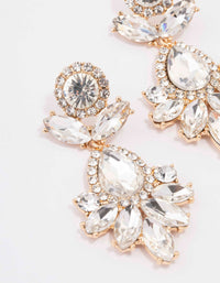 Gold Blossom Bling Drop Earrings - link has visual effect only