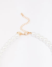 Gold Organic Pearl Pendant Necklace - link has visual effect only