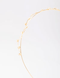 Gold Cubic Zirconia Dainty Vine Headband - link has visual effect only