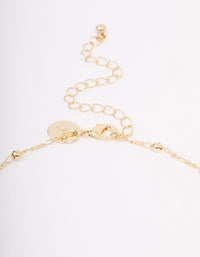 Gold Plated Coin & Cross Lariat Necklace - link has visual effect only