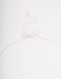 Silver Plated Diamante Signature Coin Necklace & Earring Set - link has visual effect only