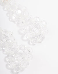 Beaded Clear Flower Graduating Drop Earrings - link has visual effect only