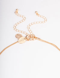 Gold Stone Flower Butterfly Layered Necklace - link has visual effect only