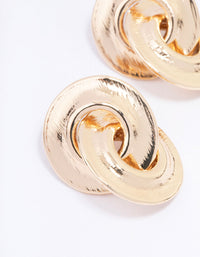 Gold Double Circle Drop Earrings - link has visual effect only