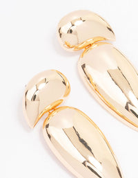 Gold Abstract Disc Drop Earrings - link has visual effect only