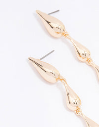 Gold Multi Teardrop Strand Drop Earrings - link has visual effect only