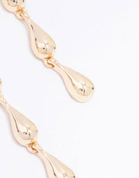 Gold Multi Teardrop Strand Drop Earrings - link has visual effect only