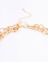 Gold Layered Diamante Cross Chain Necklace - link has visual effect only