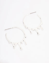 Silver Melting Hoop Earrings - link has visual effect only