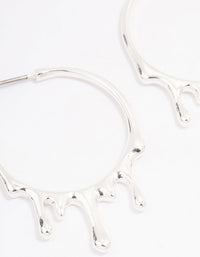 Silver Melting Hoop Earrings - link has visual effect only