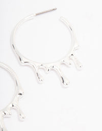 Silver Melting Hoop Earrings - link has visual effect only