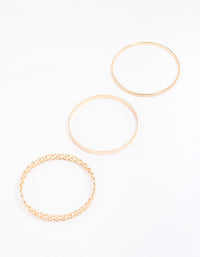 Gold Woven Bangle 3-Pack - link has visual effect only