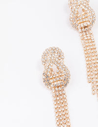 Gold Twisted Cup Chain Drop Earrings - link has visual effect only