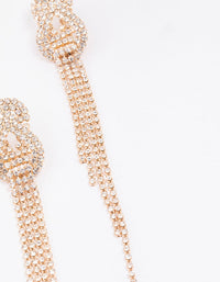 Gold Twisted Cup Chain Drop Earrings - link has visual effect only