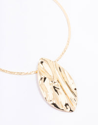 Gold Oval Statement Necklace - link has visual effect only