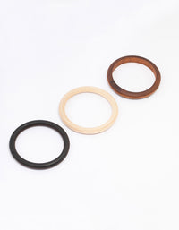 Neutral Wood Bangles 3-Pack - link has visual effect only