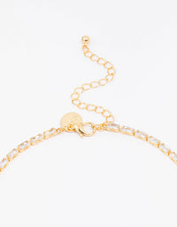 Gold Plated Baguette Lariat Chain Necklace - link has visual effect only