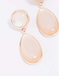 Rose Gold Double Cat Eye Drop Earrings - link has visual effect only