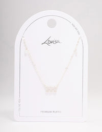 Silver Plated 888 Angel Number Cubic Zirconia Chain Necklace - link has visual effect only