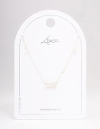 Silver Plated 333 Angel Number Cubic Zirconia Chain Necklace - link has visual effect only