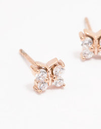 Rose Gold Plated Surgical Steel Butterfly Stud Earrings - link has visual effect only