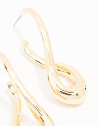 Gold Infinity Hoop Earrings - link has visual effect only